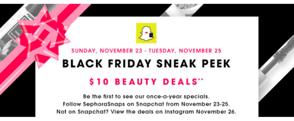 Sephora let Instagram and Snapchat followers in on a sneak peek